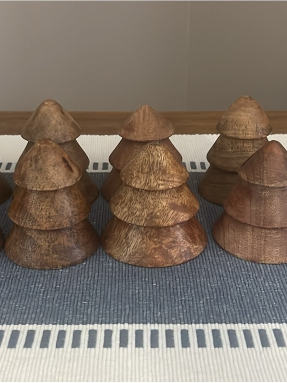 Hand-Carved Wooden Tree Décor - Brown